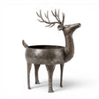 Rustic metal reindeer planter holiday Christmas planter decorative reindeer container for greenery gifts and seasonal displays