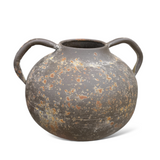 brown distressed urn