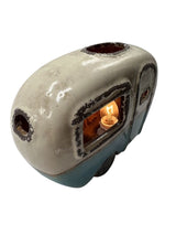 Blue Ceramic Camper Van Lamp