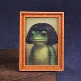 Framed Funny Frog Portrait Magnet
