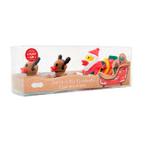 christmas santa claus and reindeer reinducks light up bath toy