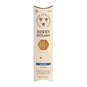 Savannah Bee Company acacia honey straws made with raw honey, natural honey snack sticks for energy and sweetening drinks
