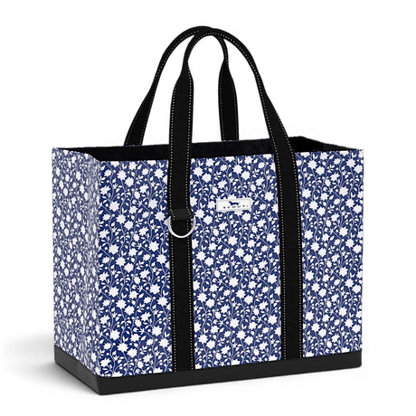 SCOUT large deano blue floral original tote bag reusable carryall beach work bag
