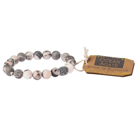 Stone Stack Bracelet Ocean Agate | Stone of Plentitude