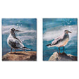 seagull canvas wall art coastal bird painting blue ocean wall decor nautical artwork
