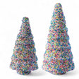 Recycled glass tree with colorful sequins, available in two sizes