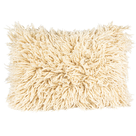 new zealand wool shaggy lumbar pillow by creative co-op