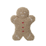 Fabric Bouclé Gingerbread Man Shaped Pillow