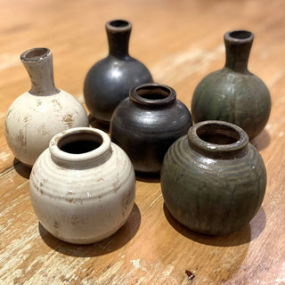 Glazed Ceramic Assorted Bud Vases