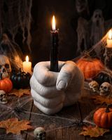 Cement Hand Taper Candle Holder