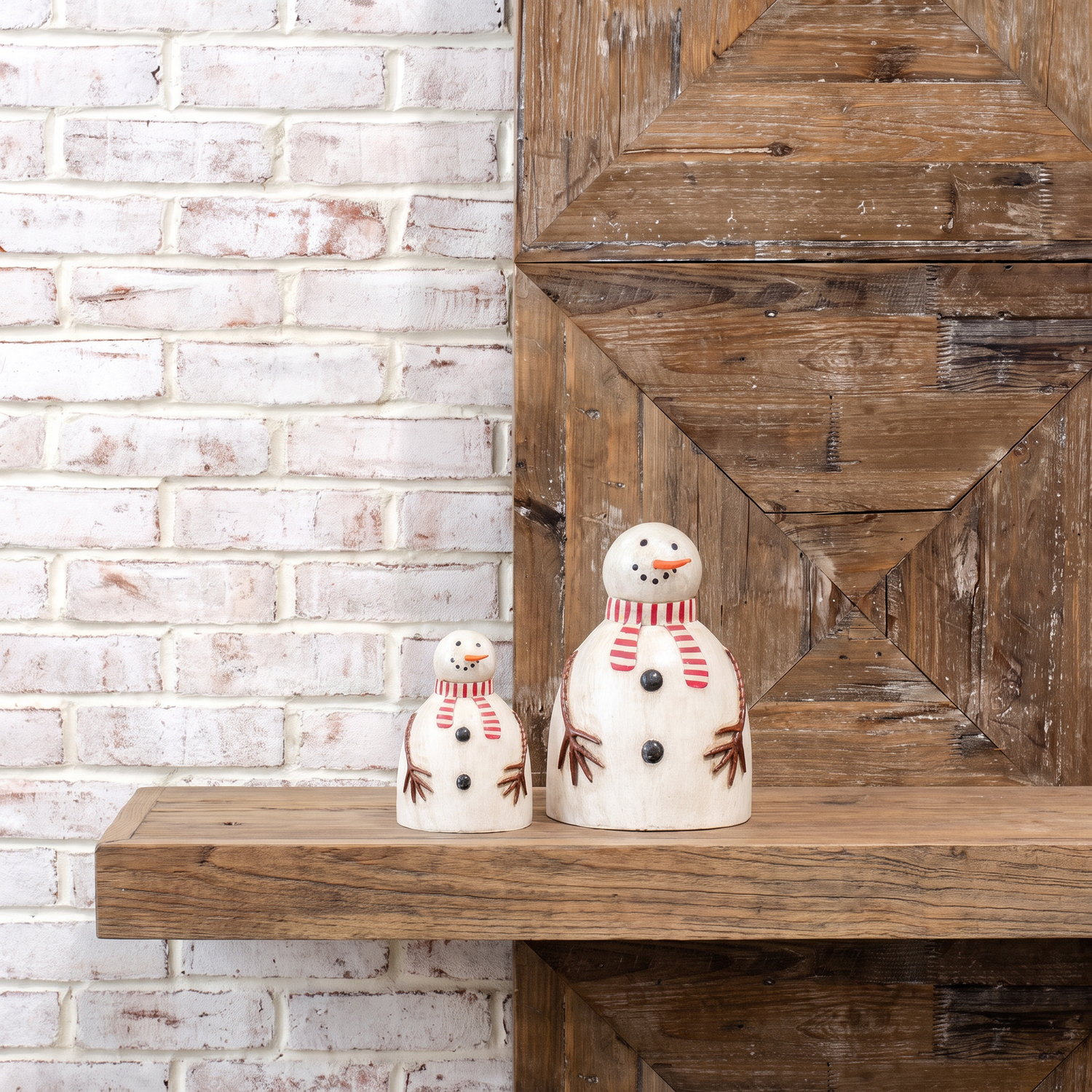 Nesting Metal Snowman Figurine