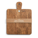 Simply Charming wooden paddle serving board with magnetic disc for interchangeable seasonal charms

