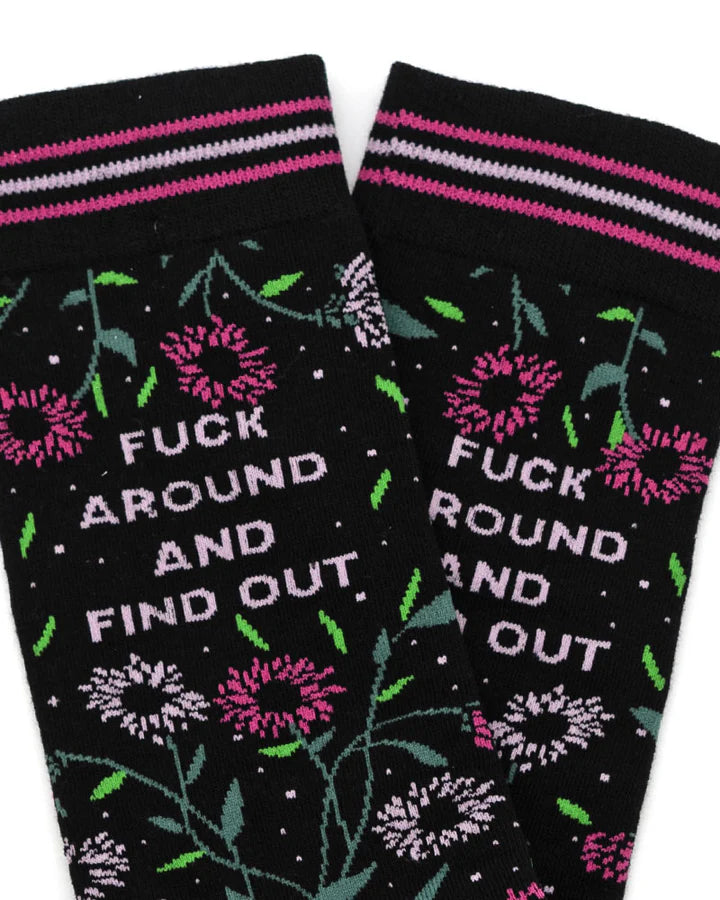 F*ck Around and Find Out Floral Women's Crew Socks
