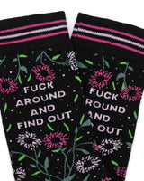 F*ck Around and Find Out Floral Women's Crew Socks