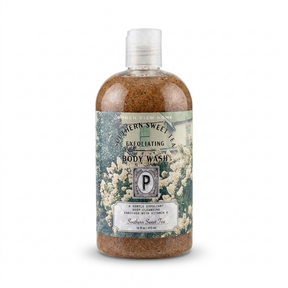 Southern Sweet Tea exfoliating body wash with loofah, apricot seeds, shea butter, and sweet tea fragrance