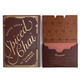 Flower Market Spiced Chai Paper Soap with 50 scented handwashing sheets in a vintage-inspired brown and gold travel booklet