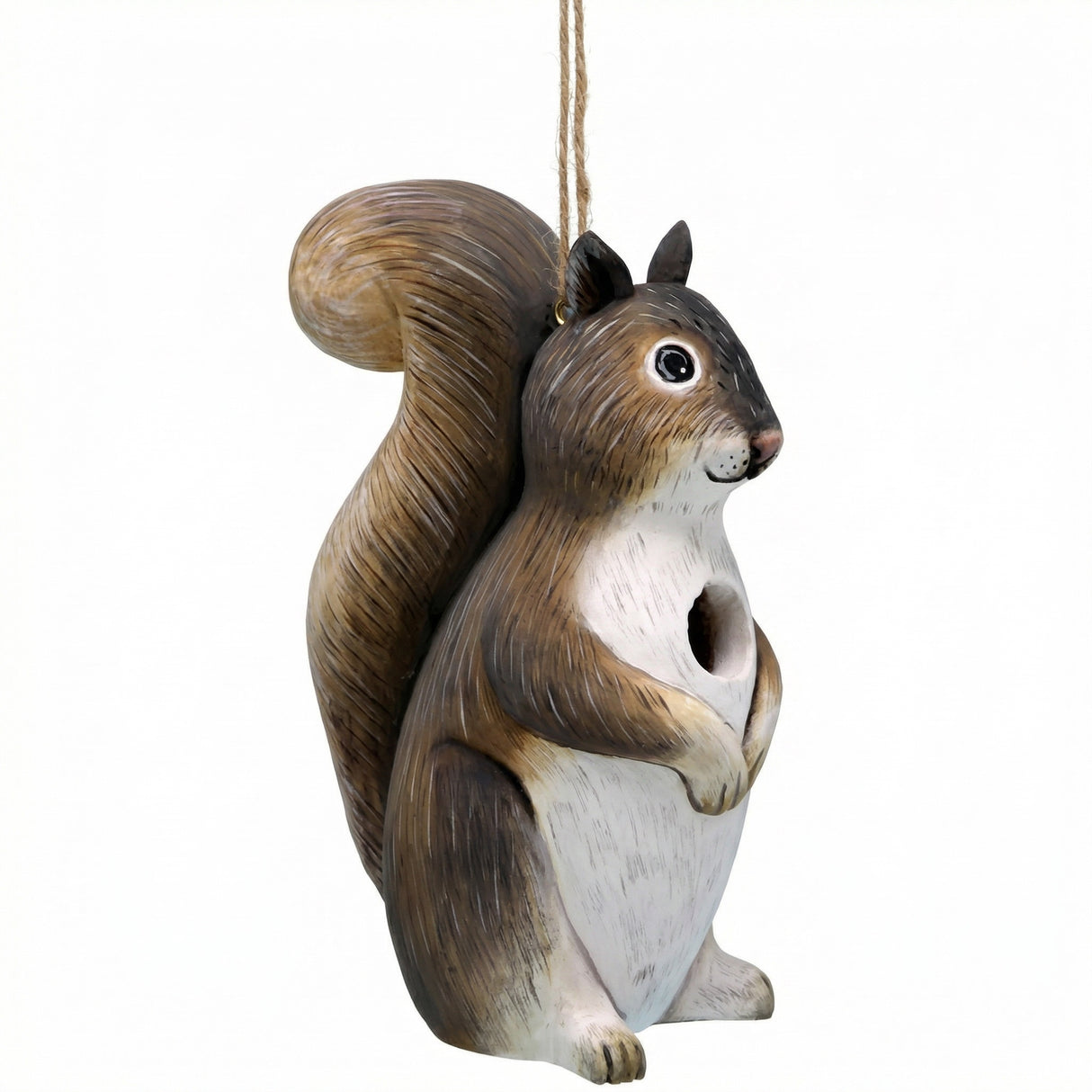 squirrel shaped wooden birdhouse hand painted hanging garden decor bird house