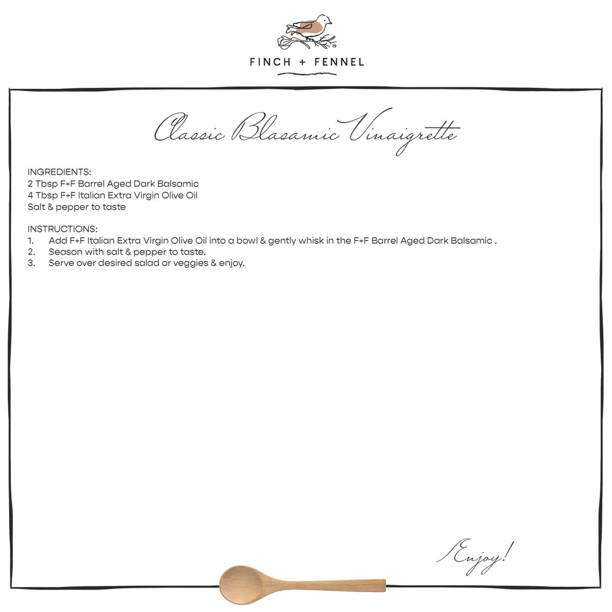 Barrel Aged Dark Balsamic Vinegar | Finch + Fennel