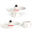 Stackable ceramic snowman serving dish and dip bowl set with Feelin’ Frosty wording