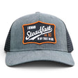 steadfast christian trucker cap gray isaiah 26 3 faith hat