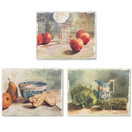 still life canvas art of kitchen fruit by Creative Co-Op