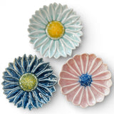 Ceramic Flower Shaped Plate with Reactive Glaze