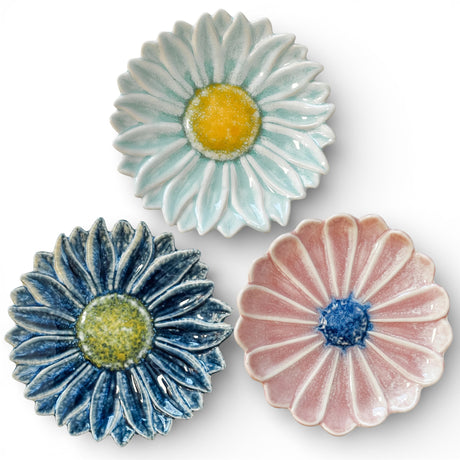 Ceramic Flower Shaped Plate with Reactive Glaze