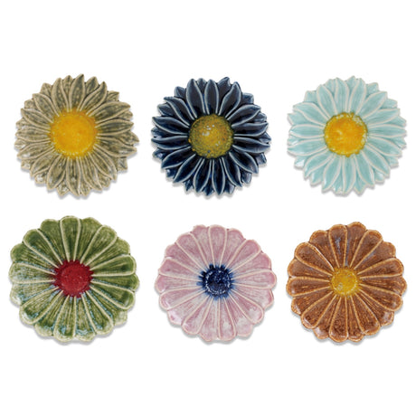 ceramic flower shaped plate reactive glaze colorful dessert plate