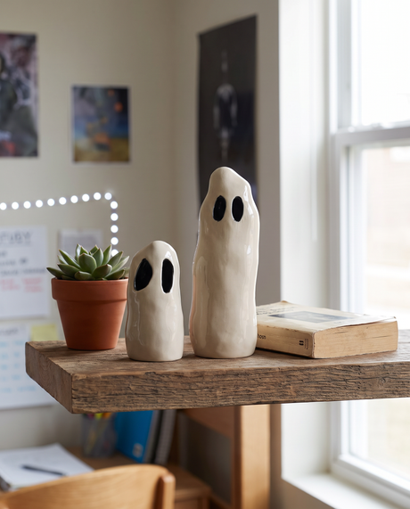 Ceramic Ghost with Cutout Eyes