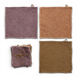 stonewashed cotton waffle weave dish cloths set of 3 neutral kitchen towels