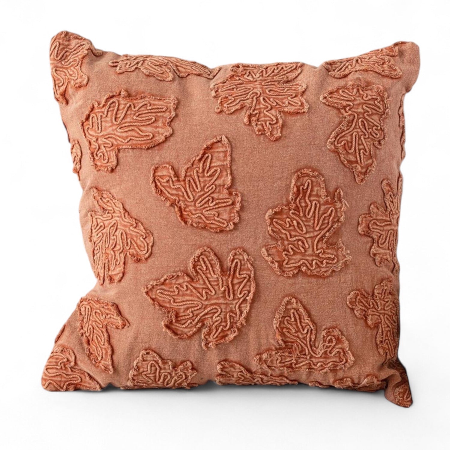 Fall Leaf Stonewashed Throw Pillow - Thumbnail 2
