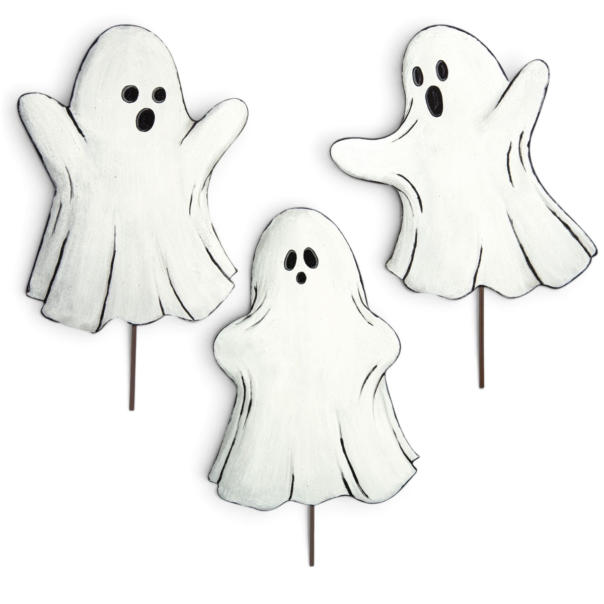 Stop For Candy metal Halloween decoration by The Round Top Collection with candy bucket and easel, hang, or stake display options