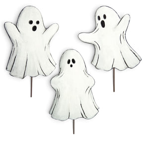 Stop For Candy metal Halloween decoration by The Round Top Collection with candy bucket and easel, hang, or stake display options