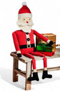 Oversized stuffed Santa sitter with sound feature, 60-inch holiday plush décor