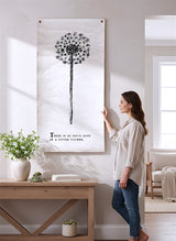 There Is So Much Hope Botanical Painted Wall Tarp
