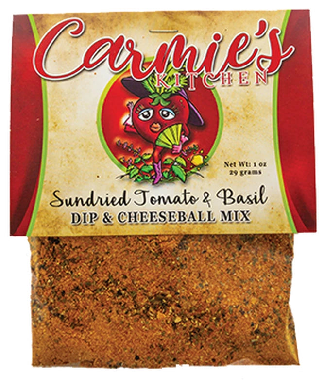 Carmie's Kitchen sundried tomato and basil dip and cheeseball mix