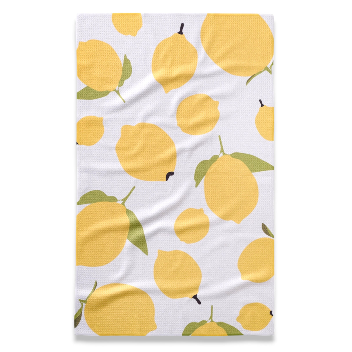 Sunny Lemons Geometry Tea Towel