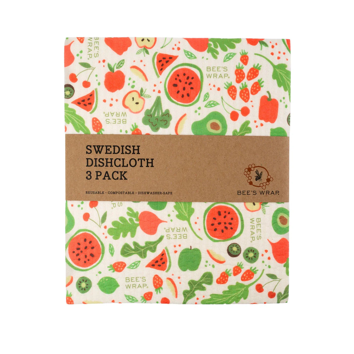 garden print Swedish dishcloths by Bee's Wrap