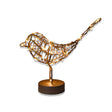 Battery-operated wire robin light with LED bulbs on timer