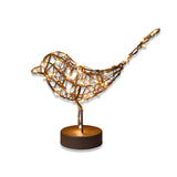 Battery-operated wire robin light with LED bulbs on timer