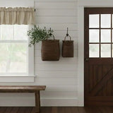 Handwoven Rattan Door Basket with Handle