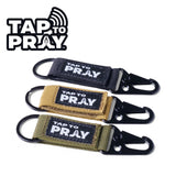 tap to pray bible verse tactical carabiner keychain