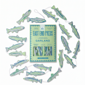 anchovy fish paper garland coastal decor by East End Press