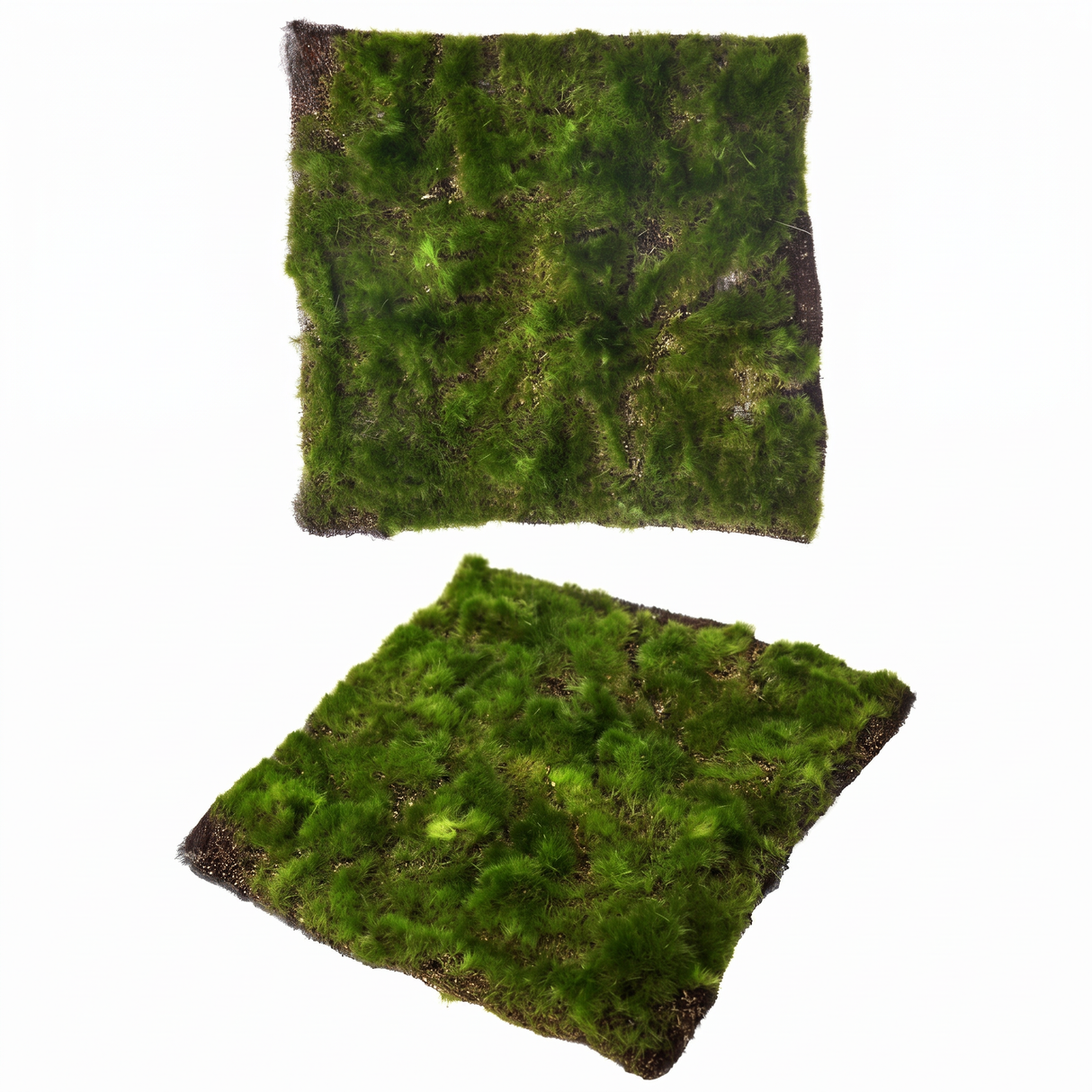faux moss mat 16x16 green textured decorative moss mat