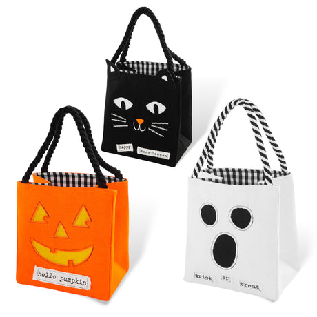 Light up LED trick or treat candy bags