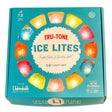 Tru-Tone Ice-Lites 12-light set with glowing multicolor frosted globe covers displayed in a teal retro-style box.