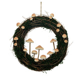 Twig & Moss Wreath with Foam Mushrooms