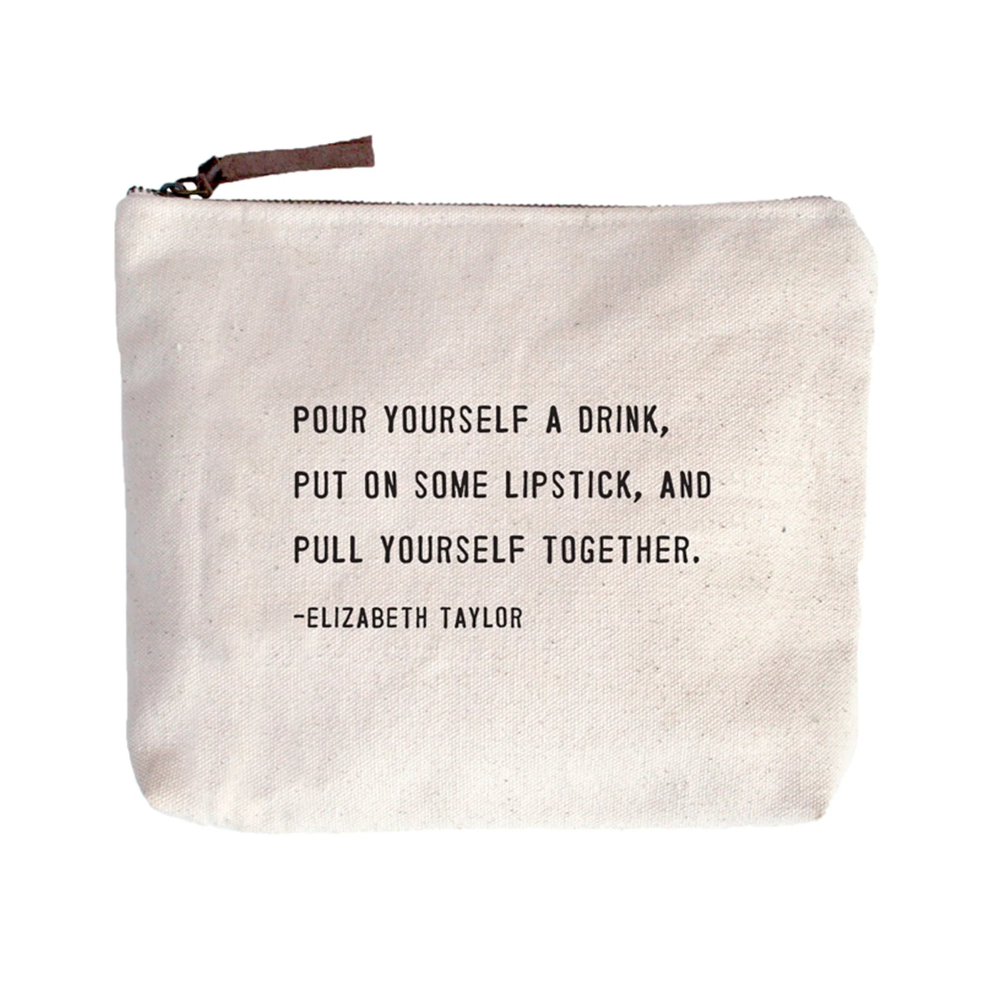 Pull Yourself Together (Elizabeth Taylor Quote) Canvas Zip Bag