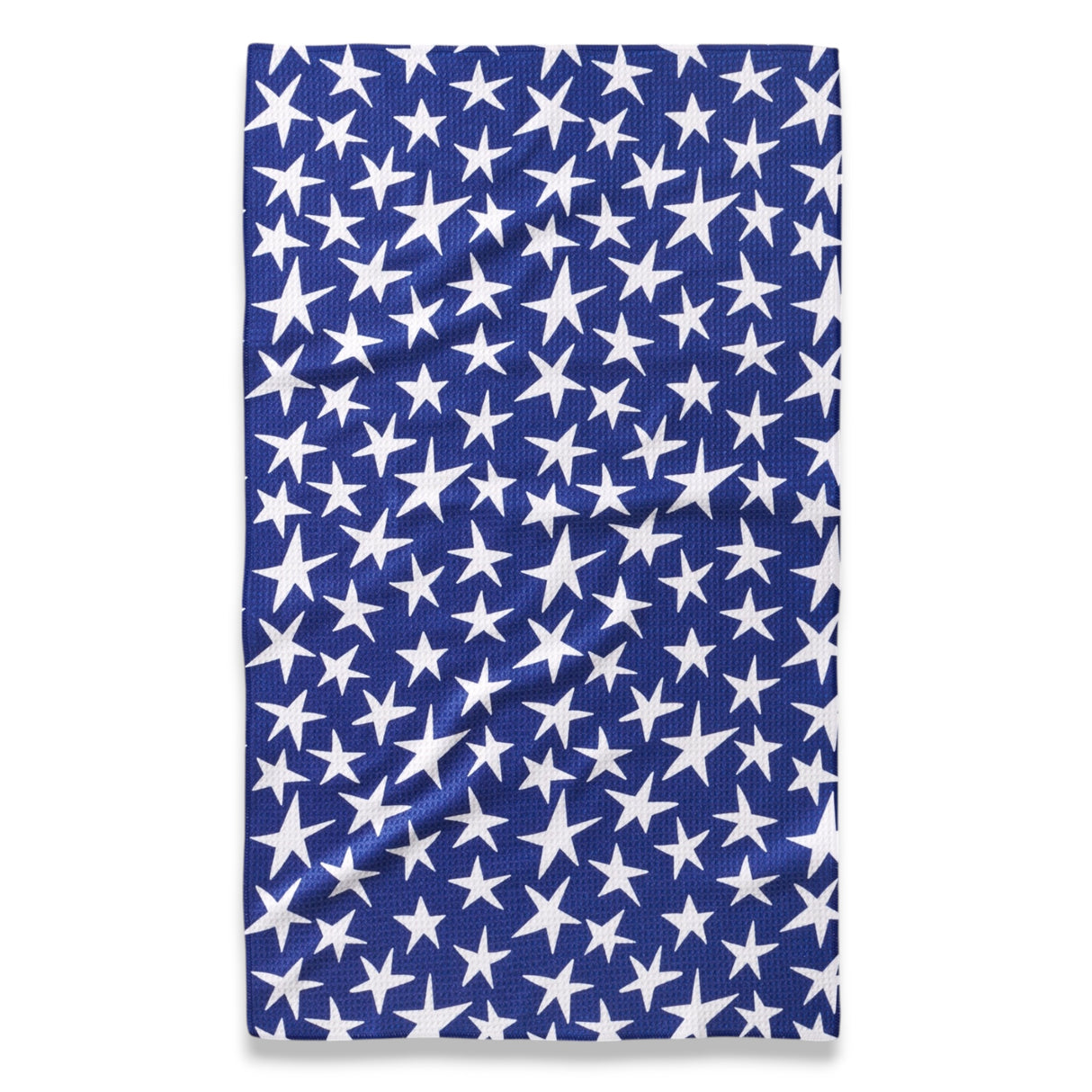 USA Stars Blue Geometry Tea Towel