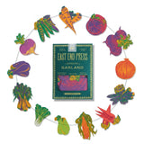 vegetable paper garland kitchen decor hand printed by East End Press